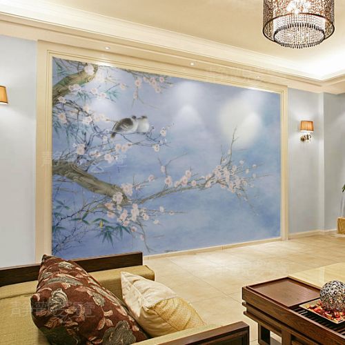 Poster mural géant moderne chinois - papier peint en soie Ref 2461256