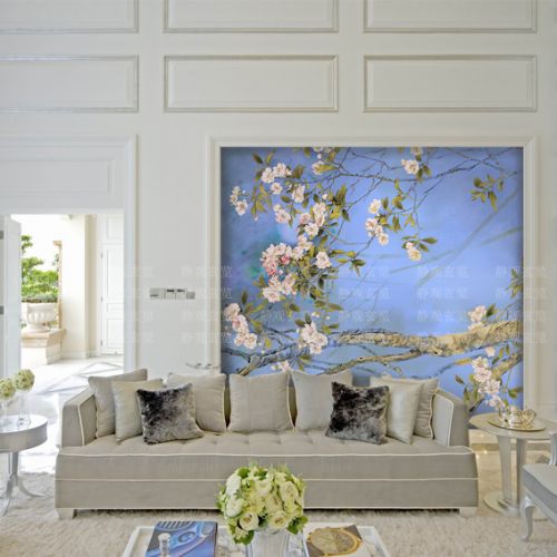 Poster mural géant moderne chinois - papier peint en soie Ref 2461264