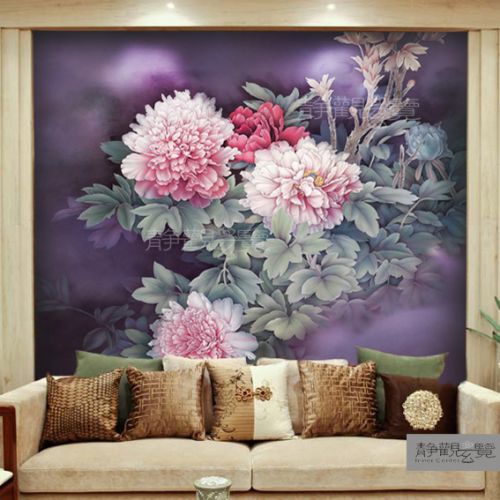 Poster mural géant moderne chinois - papier peint en soie Ref 2461265