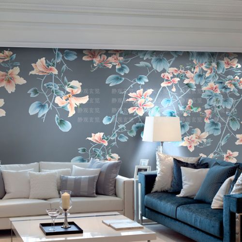 Poster mural géant moderne chinois - papier peint en soie Ref 2461277