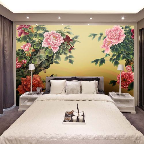 Poster mural géant moderne chinois - papier peint en soie Ref 2461283