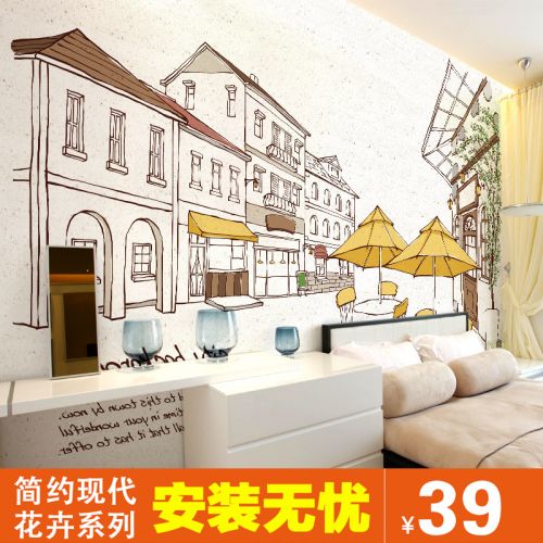 Poster mural géant simple moderne - papier peint en soie Ref 2461322