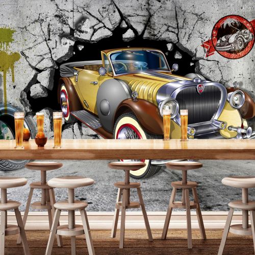 Poster mural géant nostalgie rétro - Ref 2461590