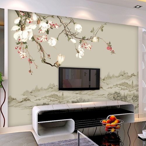 Poster mural géant moderne chinois - papier peint en soie Ref 2461634