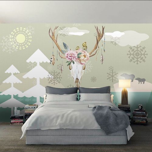 Poster mural géant OUBOYA simple moderne - papier peint en soie Ref 2461867