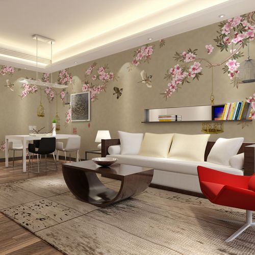Poster mural géant OUBOYA moderne chinois - papier peint en soie Ref 2461877