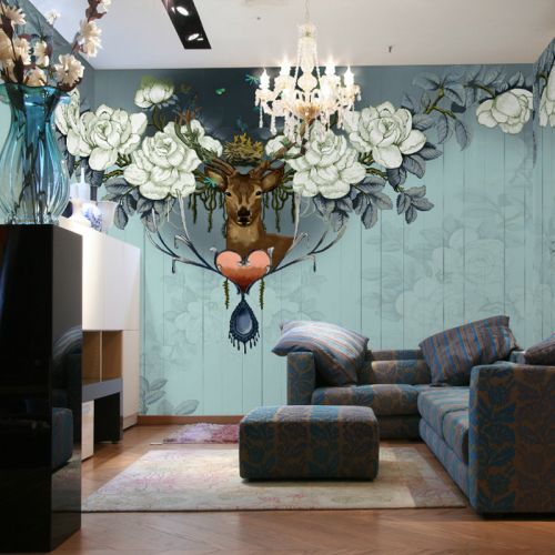 Poster mural géant OUBOYA simple moderne - papier peint en soie Ref 2461895