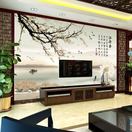 Poster mural géant moderne chinois - papier peint en soie Ref 2462181