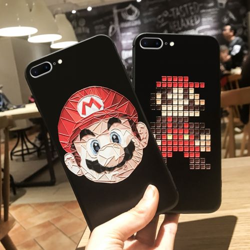 Protection téléphone mobile HIDOG - Apple iphone6 6sp 7 7plus 8 shell telephone tout compris anti-chute inclus en relief doux bord personnalite Dessin anime japonais et amusant maree couples hommes femmes Ref 3195132