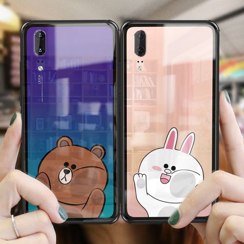 Protection téléphone mobile VPOWER - Huawei p20 coque de telephone portable pro femme transparente personnalite la maree verre creatif champignon aurore plus tout compris Ref 3197540