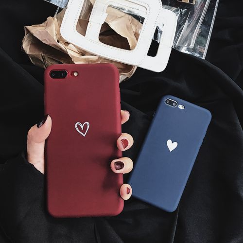 Protection téléphone mobile - coque molle simple petit amour peinte a la main iphone7 Ref 3198303