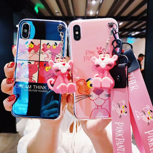 Protection téléphone portable - Poupee Leopard Rose Apple 7plus Ref 3196246