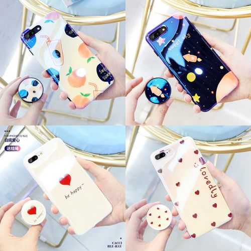 Protection téléphone portable - iPhone6 7 etui a fleurs en verre Ref 3197045