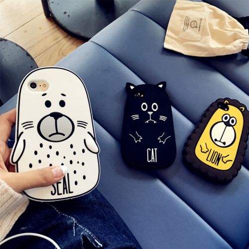 Protection téléphone portable - iphone7 Coque en silicone tridimensionnelle Ref 3198336
