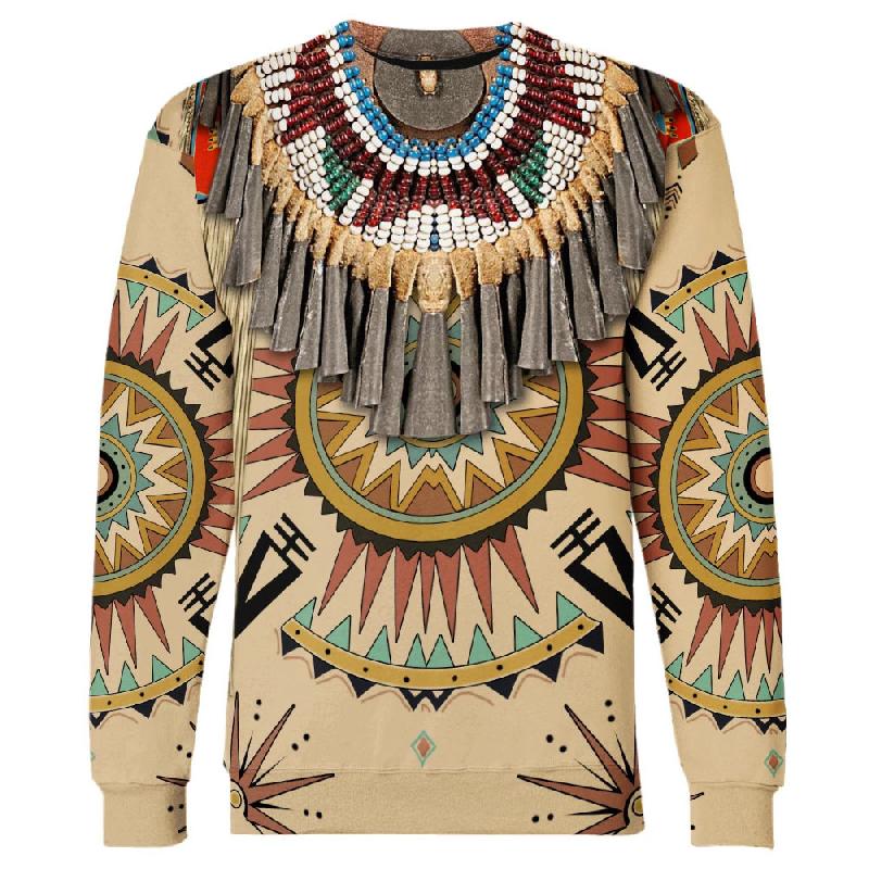 Pull 3D a col rond Style Indien 3426618