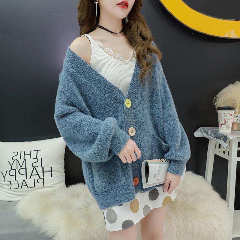 Pull femme en Cheveux de vison plus chenille - Ref 3414314