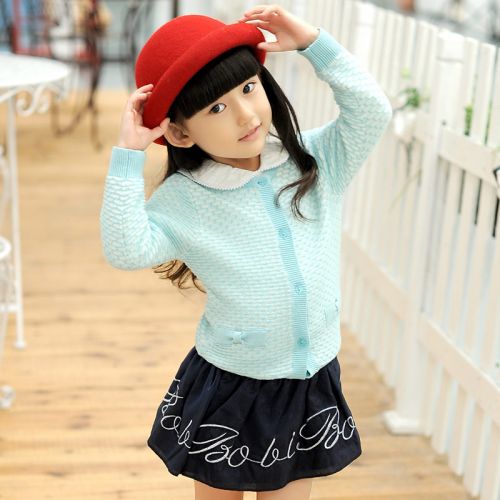 Pull fille à manche longue en coton - Ref 2104236