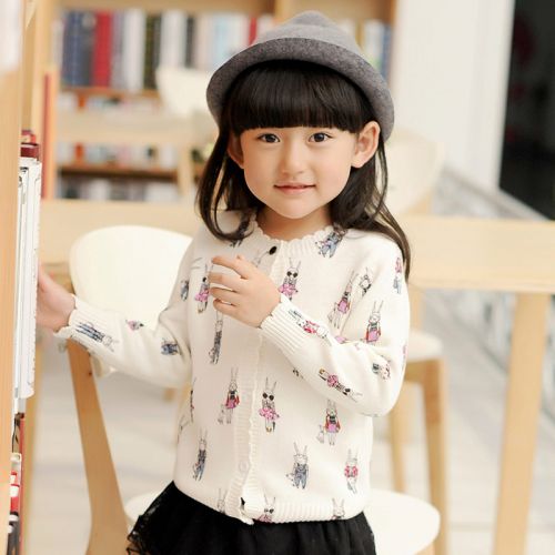 Pull fille à manche longue en coton - Ref 2104389