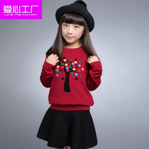 Pull fille LOVING HEART FACTORY à manche longue - Ref 2105244
