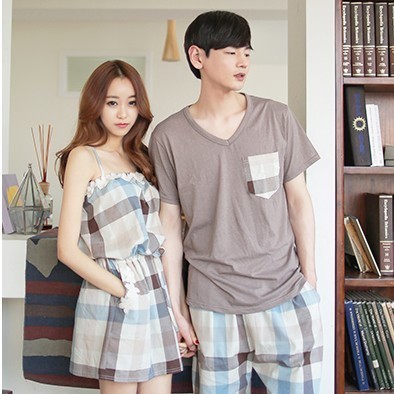 Pyjama mixte en Coton à sans manches - Ref 3006559