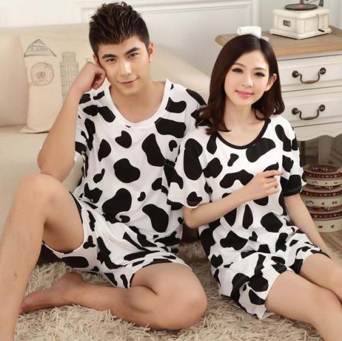 Pyjama mixte en Coton à manche courte - Ref 3006628