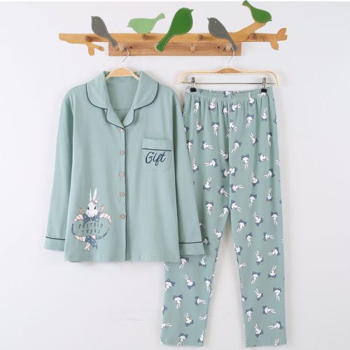 Pyjama pour femme en Coton à manches longues - Ref 2987607