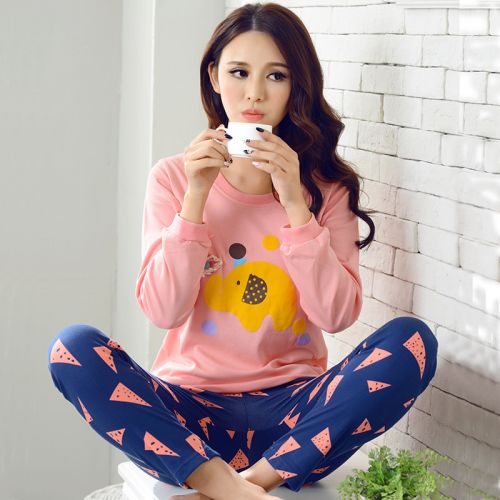 Pyjama pour femme en Coton à manches longues - Ref 2987619
