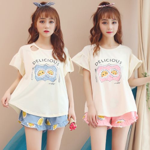Pyjama pour femme en Coton à manche courte - Ref 2987624