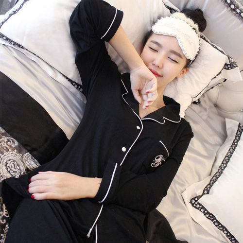 Pyjama pour femme en Coton à manches longues - Ref 2987671