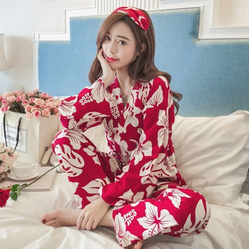 Pyjama pour femme en Coton à manches longues - Ref 2987704