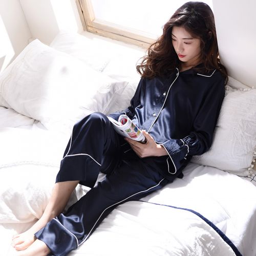 Pyjama pour femme en Soie de glace à manches longues - Ref 2987707
