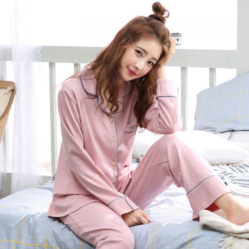 Pyjama pour femme RUOSHION en Coton à manches longues - Ref 2987708
