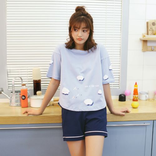 Pyjama pour femme en Coton à manche courte - Ref 2987710