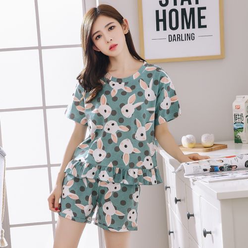 Pyjama pour femme en Coton à manche courte - Ref 2987742