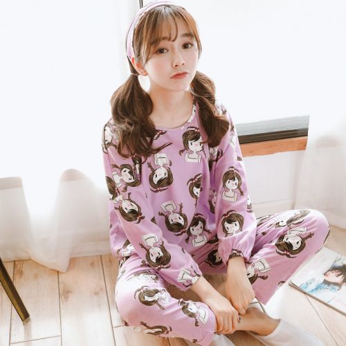 Pyjama pour femme en Coton à manches longues - Ref 2987797