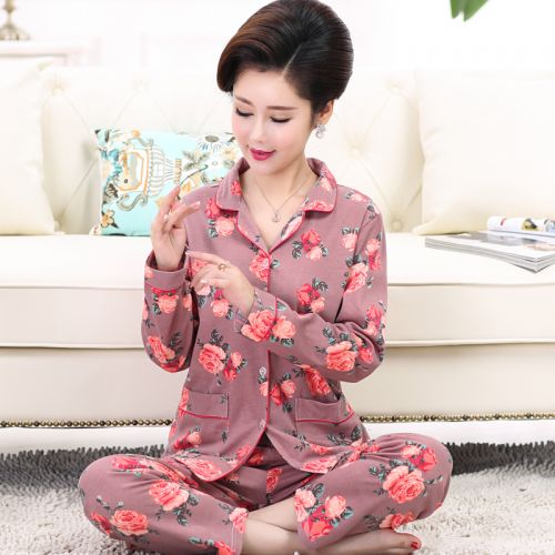 Pyjama pour femme en Coton à manches longues - Ref 2987798