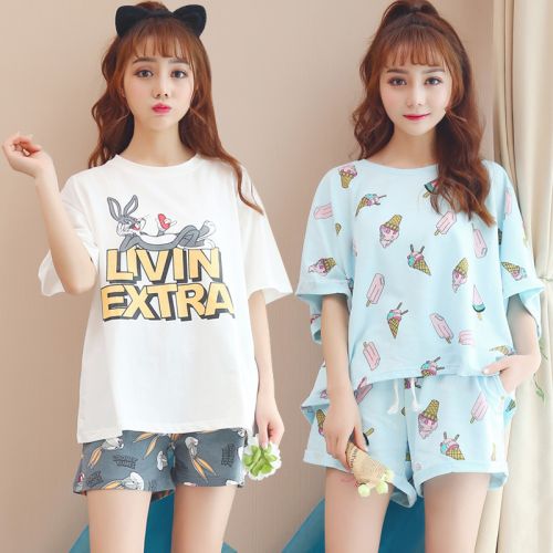 Pyjama pour femme en Coton à manche courte - Ref 2987801