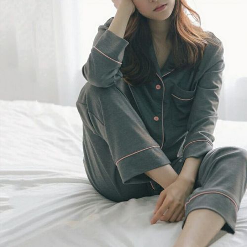 Pyjama pour femme en Coton à manches longues - Ref 2987805