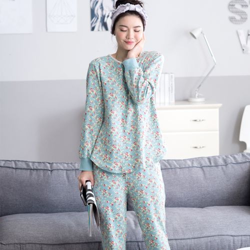 Pyjama pour femme en Coton à manches longues - Ref 2987809