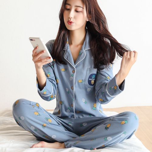 Pyjama pour femme en Coton à manches longues - Ref 2987811