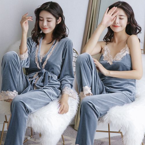 Pyjama pour femme en Polyester à manches longues - Ref 2987833
