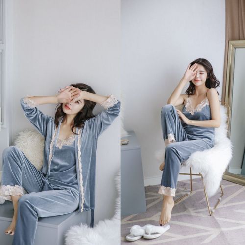 Pyjama pour femme en Polyester à manches longues - Ref 2987850