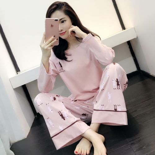 Pyjama pour femme en Coton à manches longues - Ref 2987853