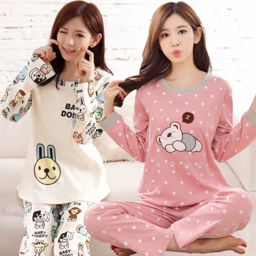 Pyjama pour femme en Coton à manches longues - Ref 2987854