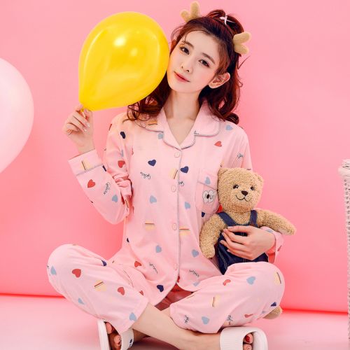 Pyjama pour femme en Coton à manches longues - Ref 2987860
