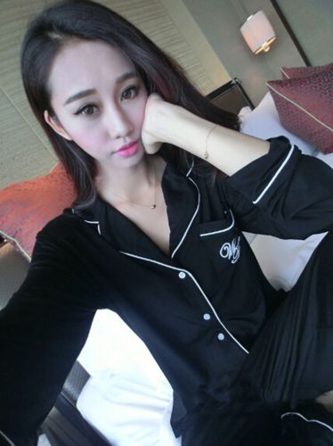 Pyjama pour femme en Coton à manches longues - Ref 2987864