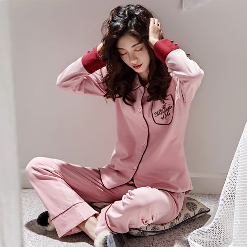 Pyjama pour femme en Coton à manches longues - Ref 2987875
