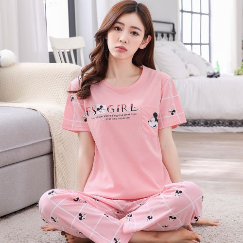 Pyjama pour femme en Coton à manche courte - Ref 2987883