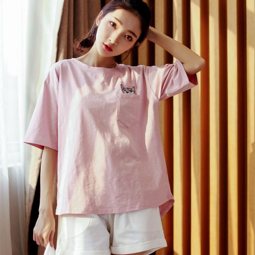 Pyjama pour femme en Coton à manche courte - Ref 2987884