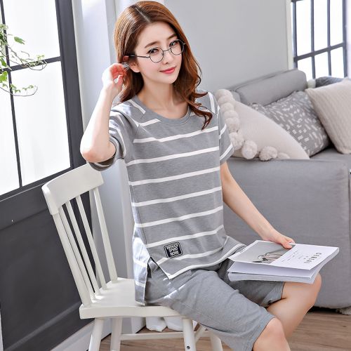 Pyjama pour femme en Coton à manche courte - Ref 2987885